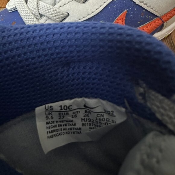 Nike Toddler Kids Dunk Low Photon Dust Blue Orange Size 10C - Picture 4 of 5